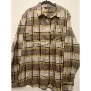Alpine design men's flannel shirt, XL,‎ green plaid NWT